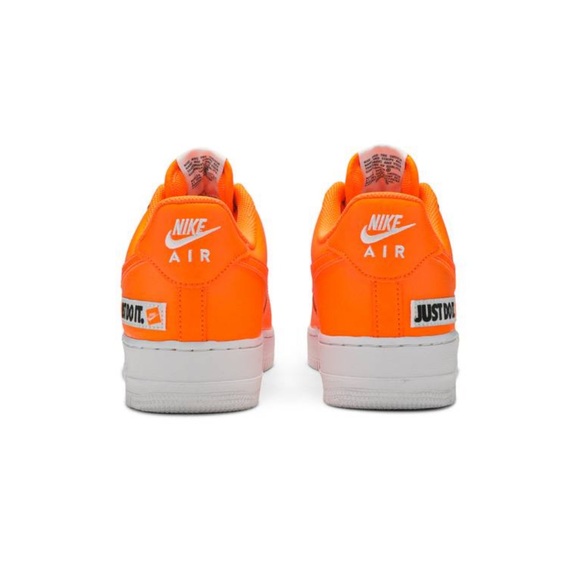 Nike Air Force 1 Low 'Total Orange' 2018 Sneaker Pumpkin Black Just Do It Shoes - Picture 4 of 17